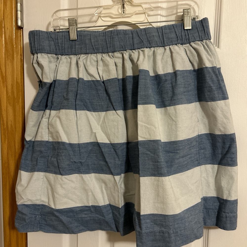 XL #Gap Blue and white denim striped skirt #stripes wash story new with tags
